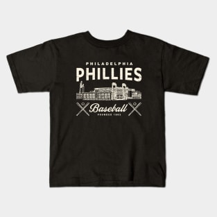 Philadelphia Phillies Stadium by Buck Tee Kids T-Shirt